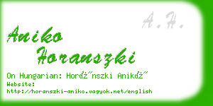 aniko horanszki business card